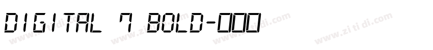 Digital 7 Bold字体转换